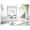 QQOUTLET Standing Frame Color Photo Frames 4 X 6 Each Frame Holds 2 Pictures Wedding, School, Party Table Number (White)